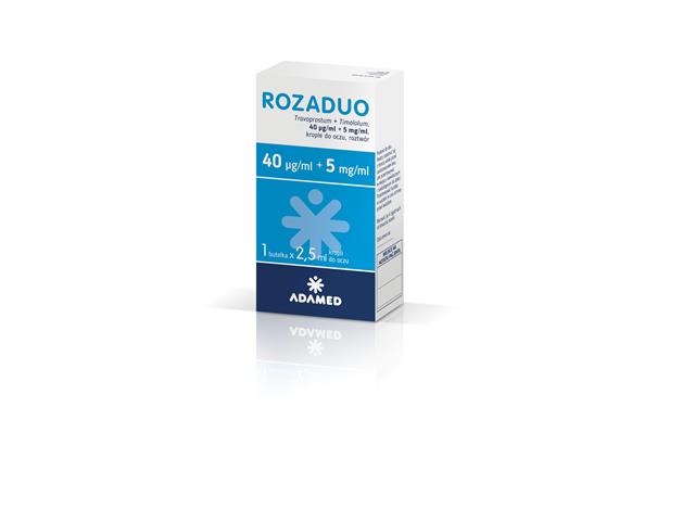 Rozaduo interakcje ulotka krople do oczu, roztwór (40mcg+5mg)/ml 