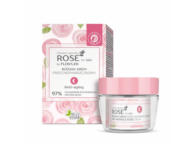 Różane Ogrody Rose For Skin by Floslek Krem przeciwzmarszczkowy na noc różany interakcje ulotka   50 ml