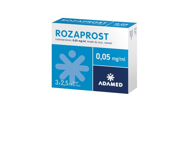 Rozaprost interakcje ulotka krople do oczu, roztwór 50 mcg/ml 