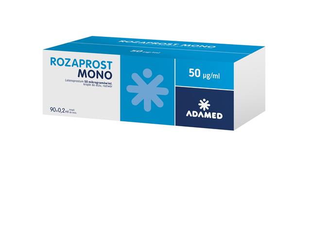 Rozaprost Mono interakcje ulotka krople do oczu, roztwór 50 mcg/ml 