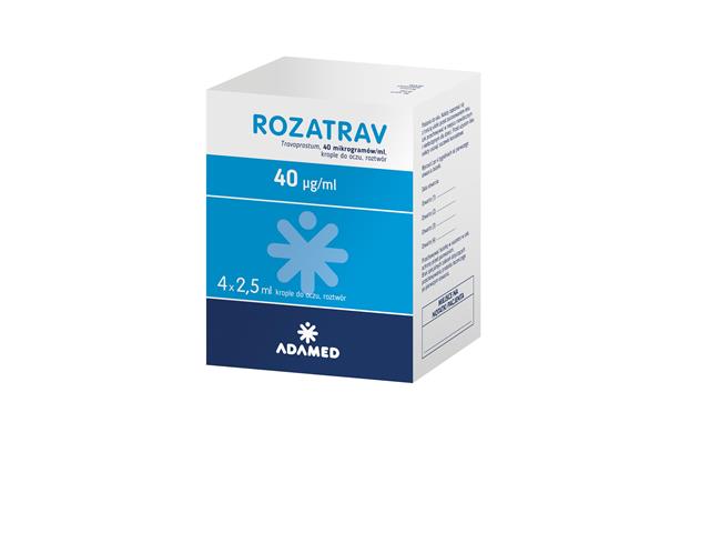 Rozatrav interakcje ulotka krople do oczu, roztwór 40 mcg/ml 4 but. po 2,5 ml