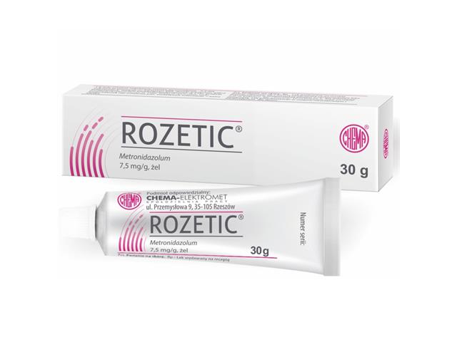 Rozetic interakcje ulotka żel 7,5 mg/g 30 g | tuba