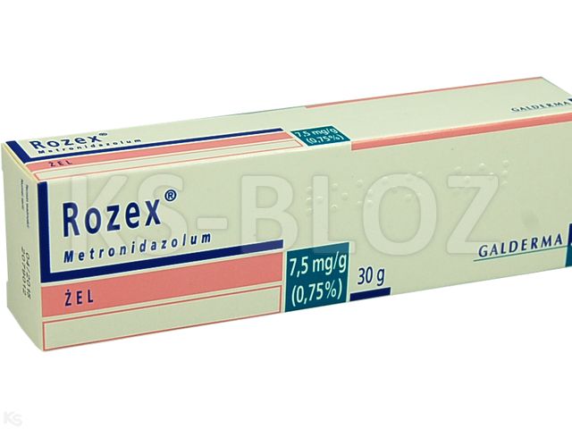 Rozex interakcje ulotka żel 7,5 mg/g 30 g | tuba