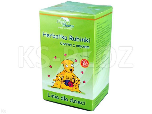 Rubinki Czarna Herbatka z anyżem interakcje ulotka  1,75 g 20 toreb.