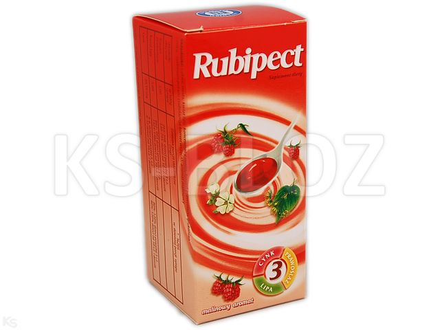 Rubipect aromat malinowy interakcje ulotka syrop  125 g