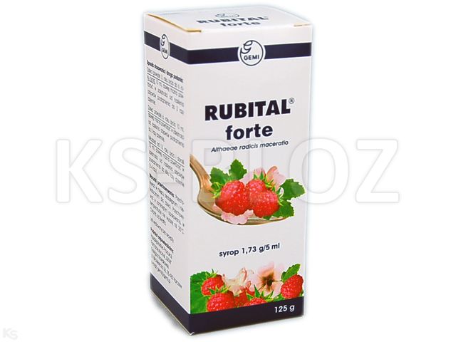 Rubital Forte interakcje ulotka syrop 1,73 g/5ml 125 g