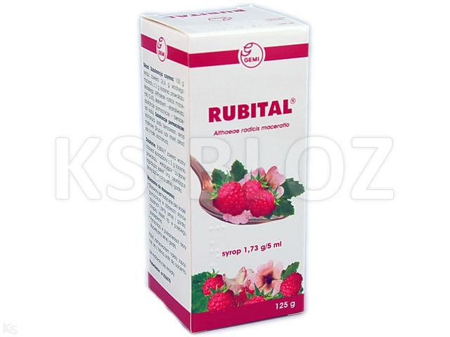 Rubital interakcje ulotka syrop 1,73 g/5ml 125 g | but.z politereftalanu barw.