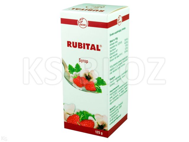 Rubital interakcje ulotka syrop 1,73 g/5ml 125 g (but.z miarką ze szkła barwnego)