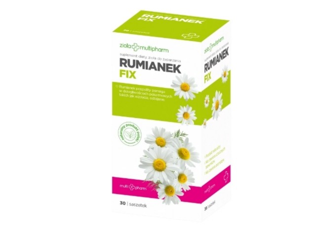 Rumianek Multipharm Fix interakcje ulotka zioła do zaparzania w saszetkach - 30 sasz.