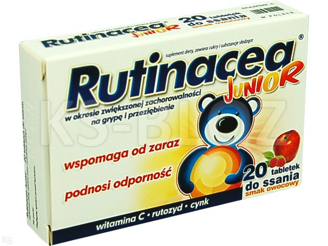Rutinacea Junior interakcje ulotka tabletki do ssania  20 tabl.