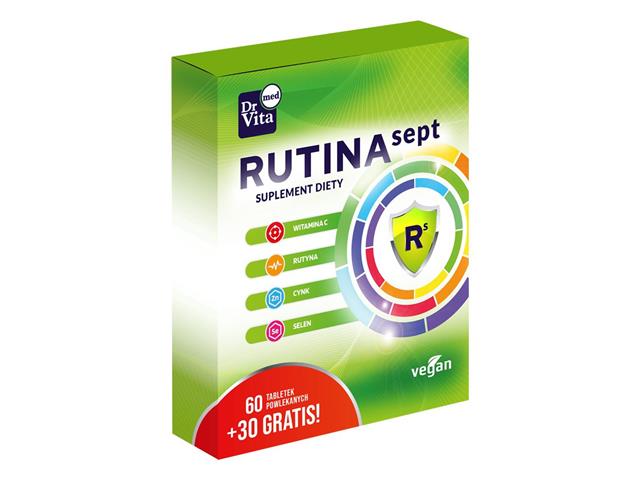 Rutinasept interakcje ulotka tabletki powlekane - 90 tabl.