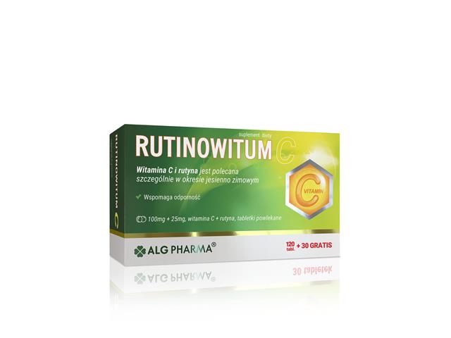 Rutinowitum C interakcje ulotka tabletki  150 tabl. | 5 blist.x 30tabl.