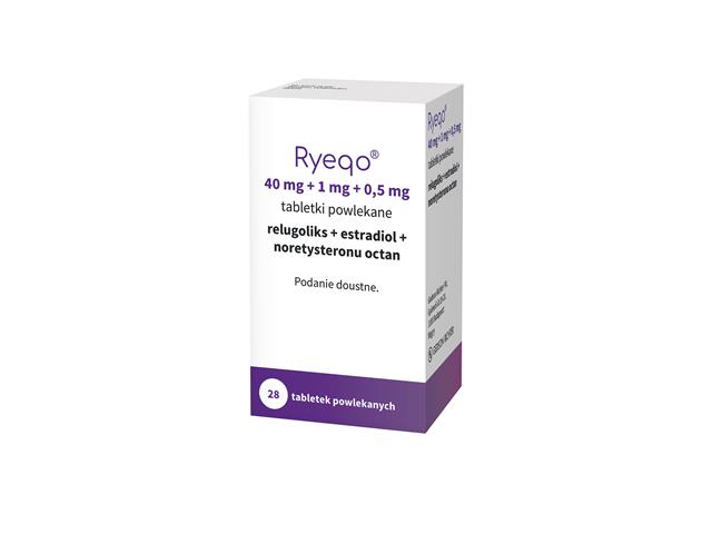 Ryeqo interakcje ulotka tabletki powlekane 40mg+1mg+500mcg 28 tabl. (but. HDPE)