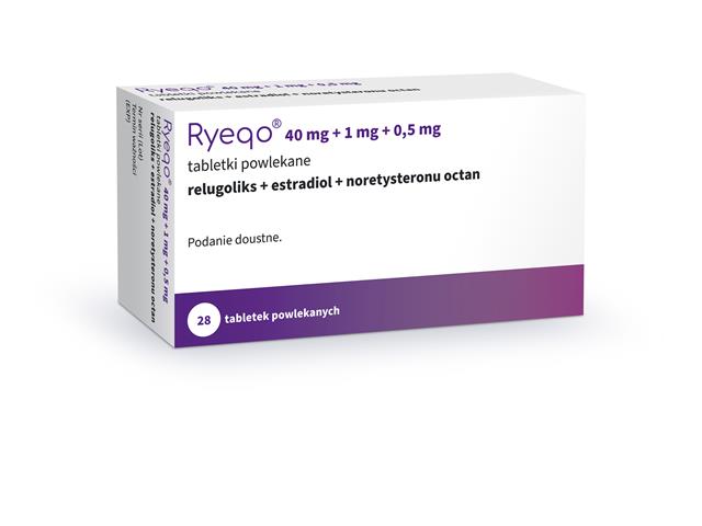 Ryeqo interakcje ulotka tabletki powlekane 40mg+1mg+500mcg 