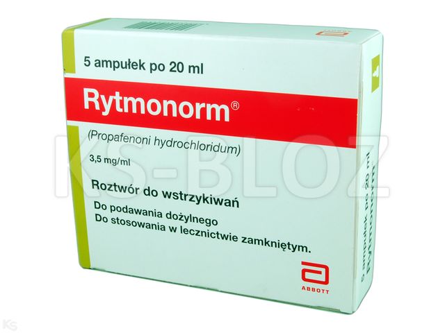 Rytmonorm interakcje ulotka roztwór do wstrzykiwań 3,5 mg/ml 5 amp. po 20 ml