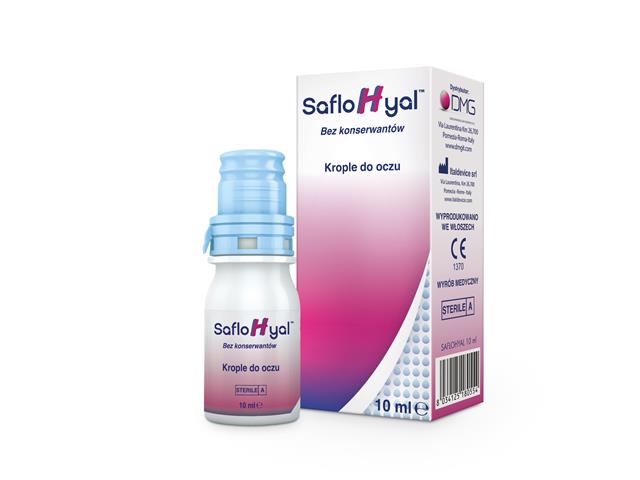 Saflohyal Krople do oczu interakcje ulotka   10 ml