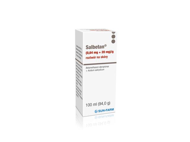 Salbetan interakcje ulotka roztwór na skórę (640mcg+20mg)/g 1 but. po 100 ml