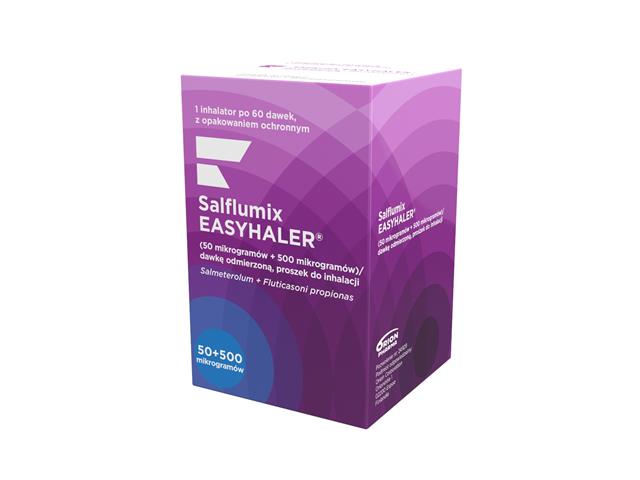 Salflumix Easyhaler interakcje ulotka proszek do inhalacji (500mcg+50mcg)/daw. 1 inhal. po 60 daw.