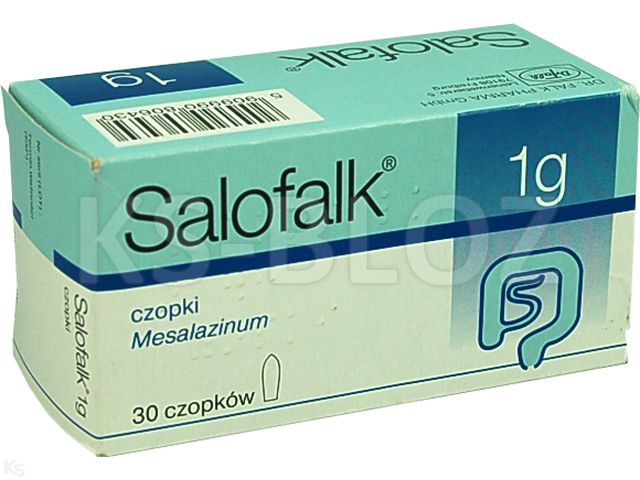 Salofalk 1 g interakcje ulotka czopki doodbytnicze 1 g 30 czop.