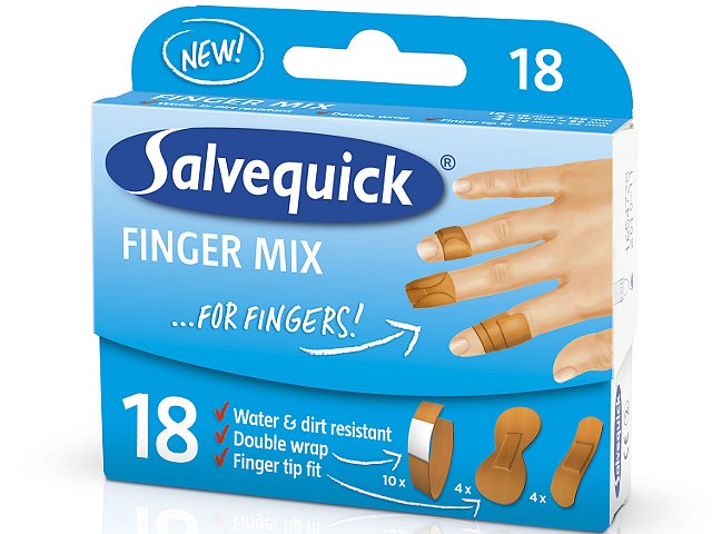 Salvequick Finger Mix Plastry interakcje ulotka plaster  18 szt.