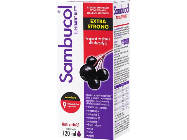 Sambucol Extra Strong interakcje ulotka płyn  120 ml