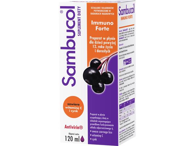 Sambucol Immuno Forte interakcje ulotka płyn  120 ml