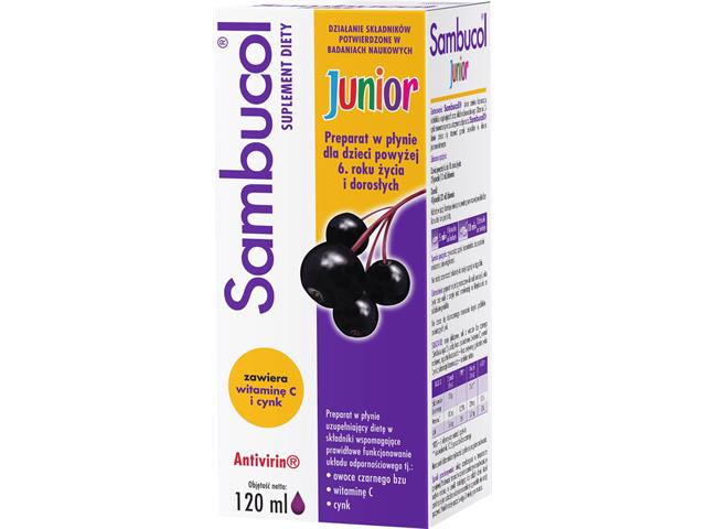 Sambucol Junior interakcje ulotka płyn  120 ml