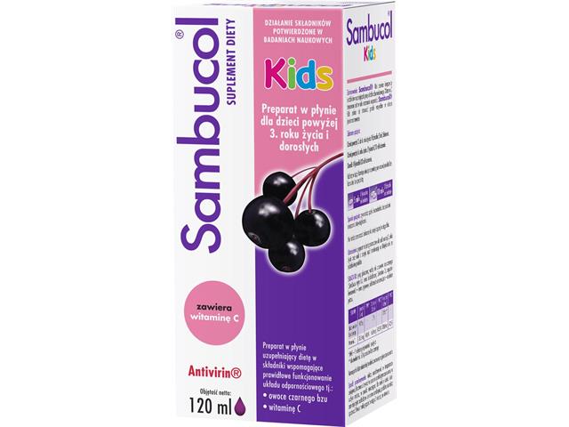 Sambucol Kids interakcje ulotka płyn - 120 ml