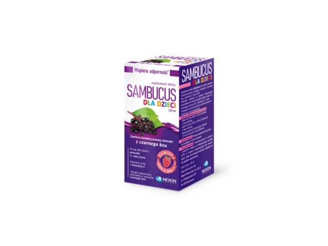 Sambucus dla dzieci interakcje ulotka syrop  120 ml