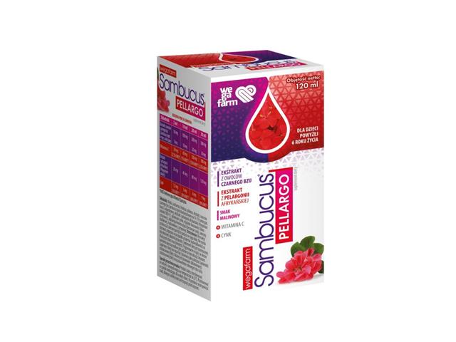 Sambucus Pellargo interakcje ulotka syrop - 120 ml