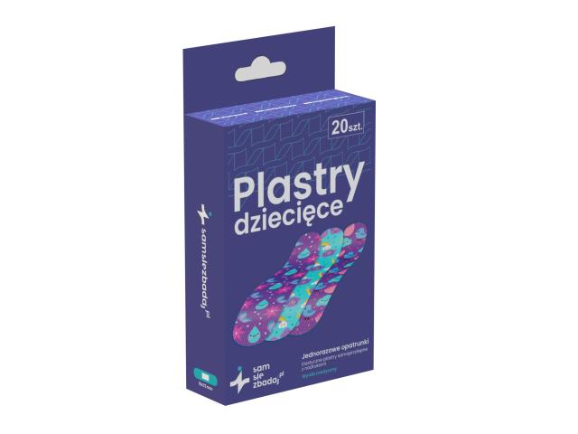Samsiezbadaj.pl Plastry dziecięce 19 x 72 mm interakcje ulotka plaster 20 szt.