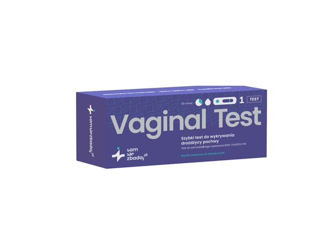 SamSięZbadaj.pl Vaginal Test Szybki Test do wykrywania drożdżycy pochwy interakcje ulotka test kasetkowy  1 szt.