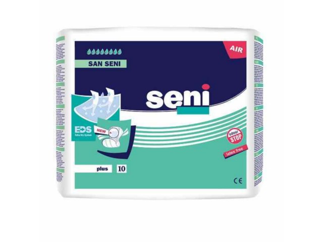 San Seni Pieluchy anatomiczne plus air interakcje ulotka pielucho-majtki - 10 szt.