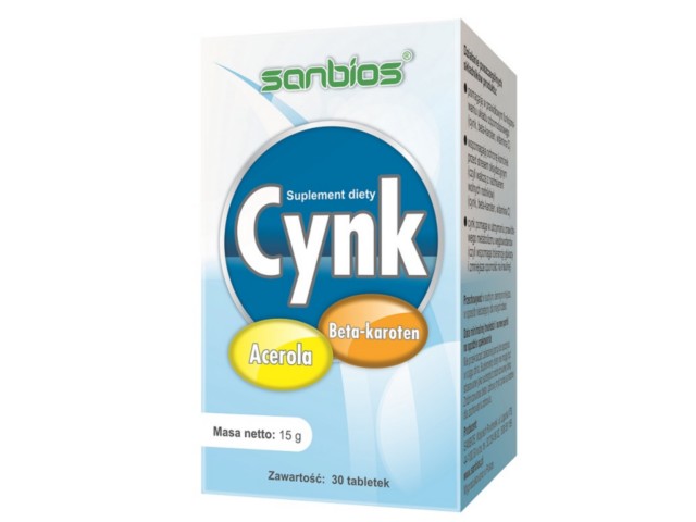 Sanbios Cynk interakcje ulotka tabletki - 30 tabl.