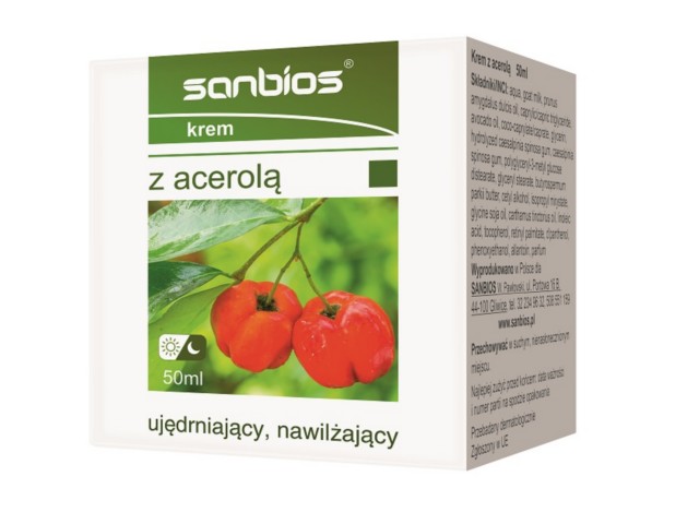 Sanbios Krem z acerolą interakcje ulotka krem  50 ml