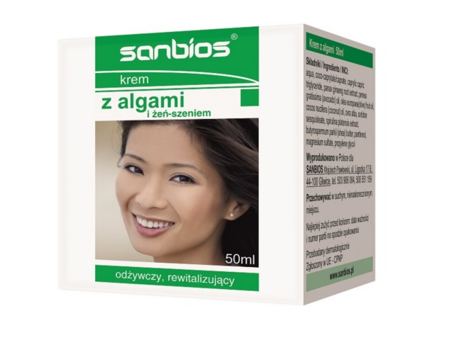 Sanbios Krem z algami i żeń-szeniem interakcje ulotka krem - 50 ml