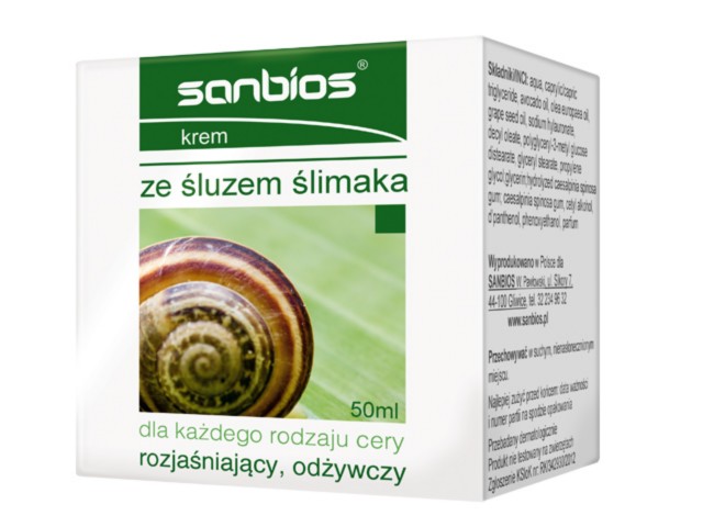Sanbios Krem ze śluzem ślimaka interakcje ulotka   50 ml