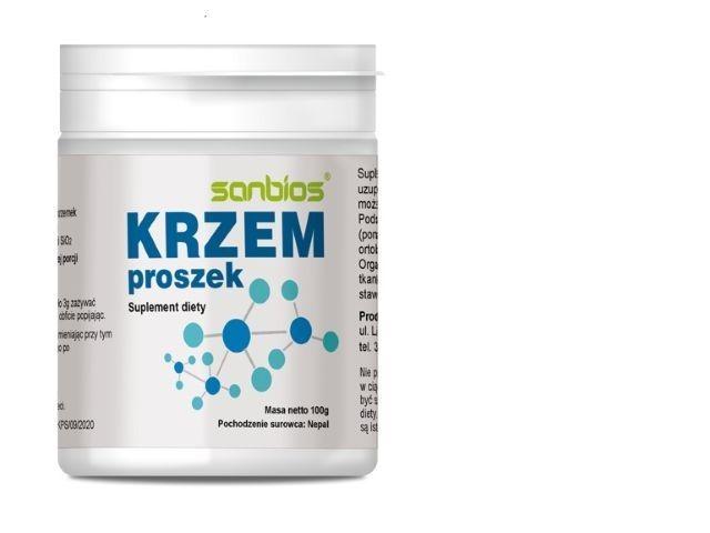 Sanbios Krzem Proszek interakcje ulotka proszek  100 g