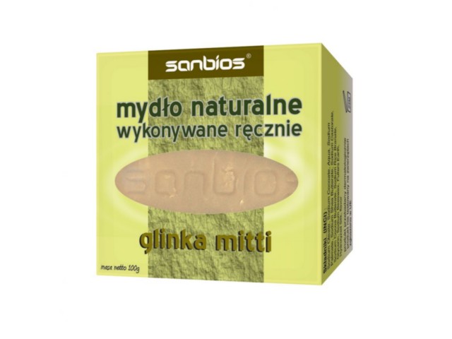 SANBIOS Mydło naturalne glinka mitti interakcje ulotka kostka  100 g