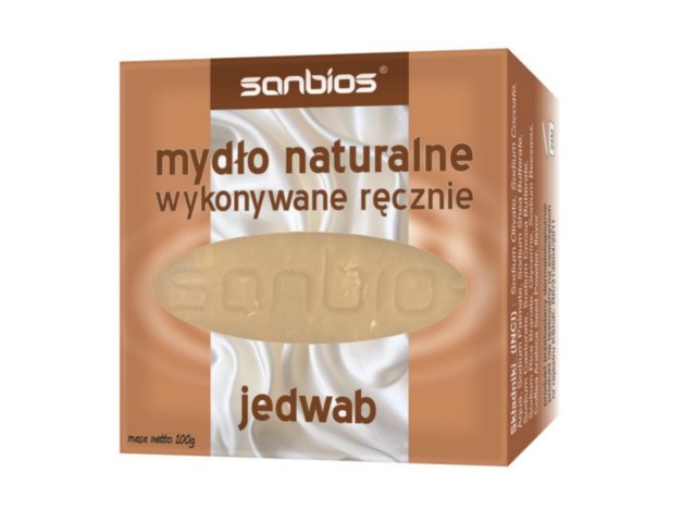 Sanbios Mydło naturalne jedwab interakcje ulotka kostka  100 g