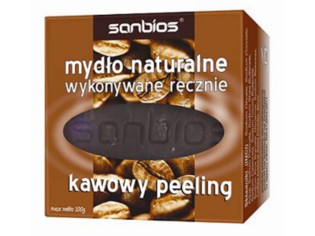 SANBIOS Mydło naturalne kawowy peeling interakcje ulotka kostka  100 g