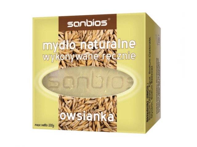 SANBIOS Mydło naturalne owsiane interakcje ulotka kostka  100 g