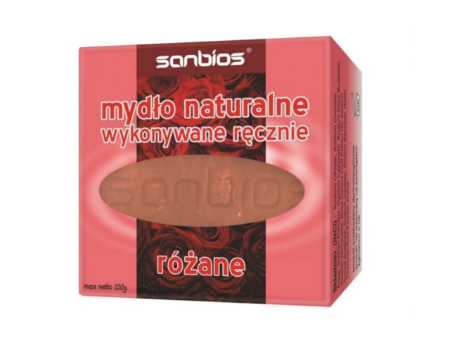 Sanbios Mydło naturalne różane interakcje ulotka kostka - 100 g