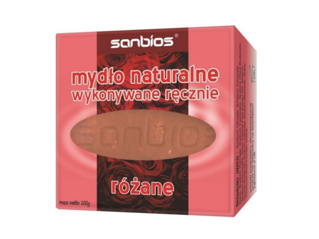 Sanbios Mydło naturalne różane interakcje ulotka kostka  100 g