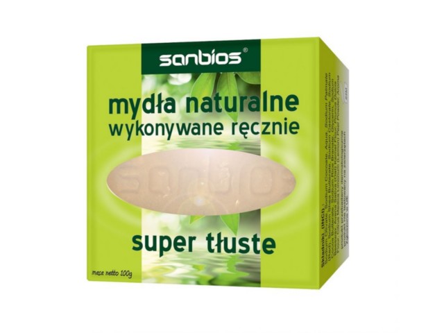 Sanbios Mydło naturalne super tłuste interakcje ulotka kostka - 100 g