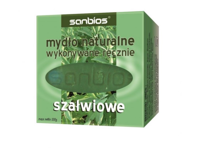 SANBIOS Mydło naturalne szałwiowe interakcje ulotka kostka  100 g