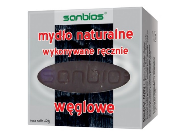 Sanbios Mydło naturalne węglowe interakcje ulotka kostka  100 g