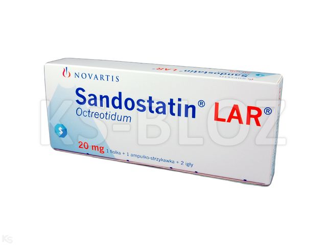 Sandostatin Lar interakcje ulotka proszek i rozpuszczalnik do sporządzania zawiesiny do wstrzykiwań 20 mg 1 zest.