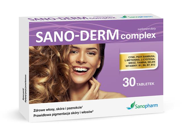 Sano-Derm Complex interakcje ulotka tabletki - 30 tabl.