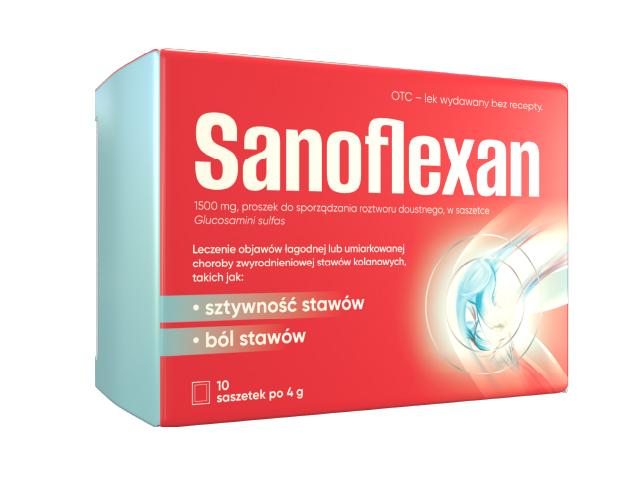 Sanoflexan interakcje ulotka proszek do sporządzania roztworu doustnego 1,5 g 10 sasz. po 4 g